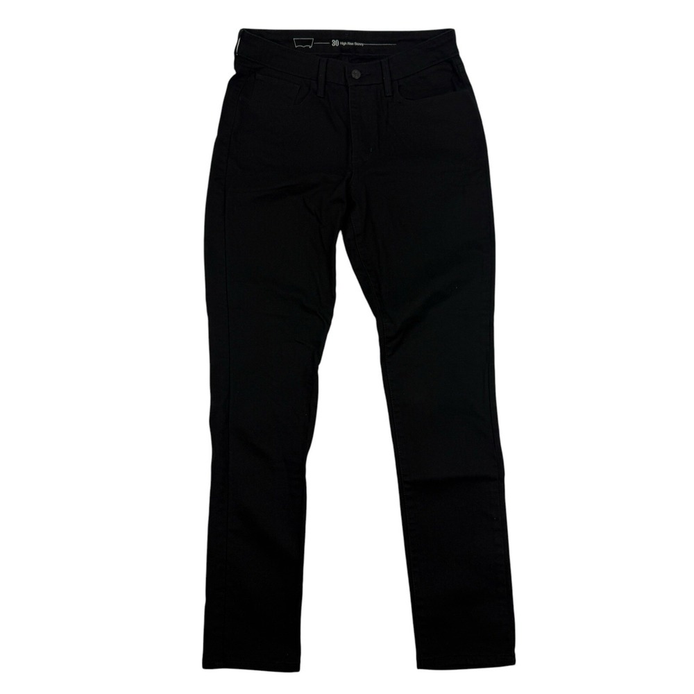 Levi's Women's Black High Rise Skinny Denim‎ Jeans Size 30x30 Stretch *Irregular